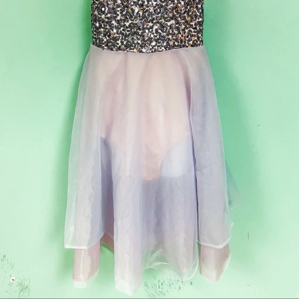 Theatricals Costumes Pastel Tulle Sequin Fancy Leotard Dance Costume Teen M